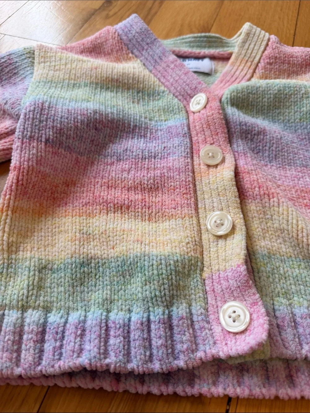 Old Navy Girls Textured Ombre Rainbow Cardigan Size 3T - C1-326